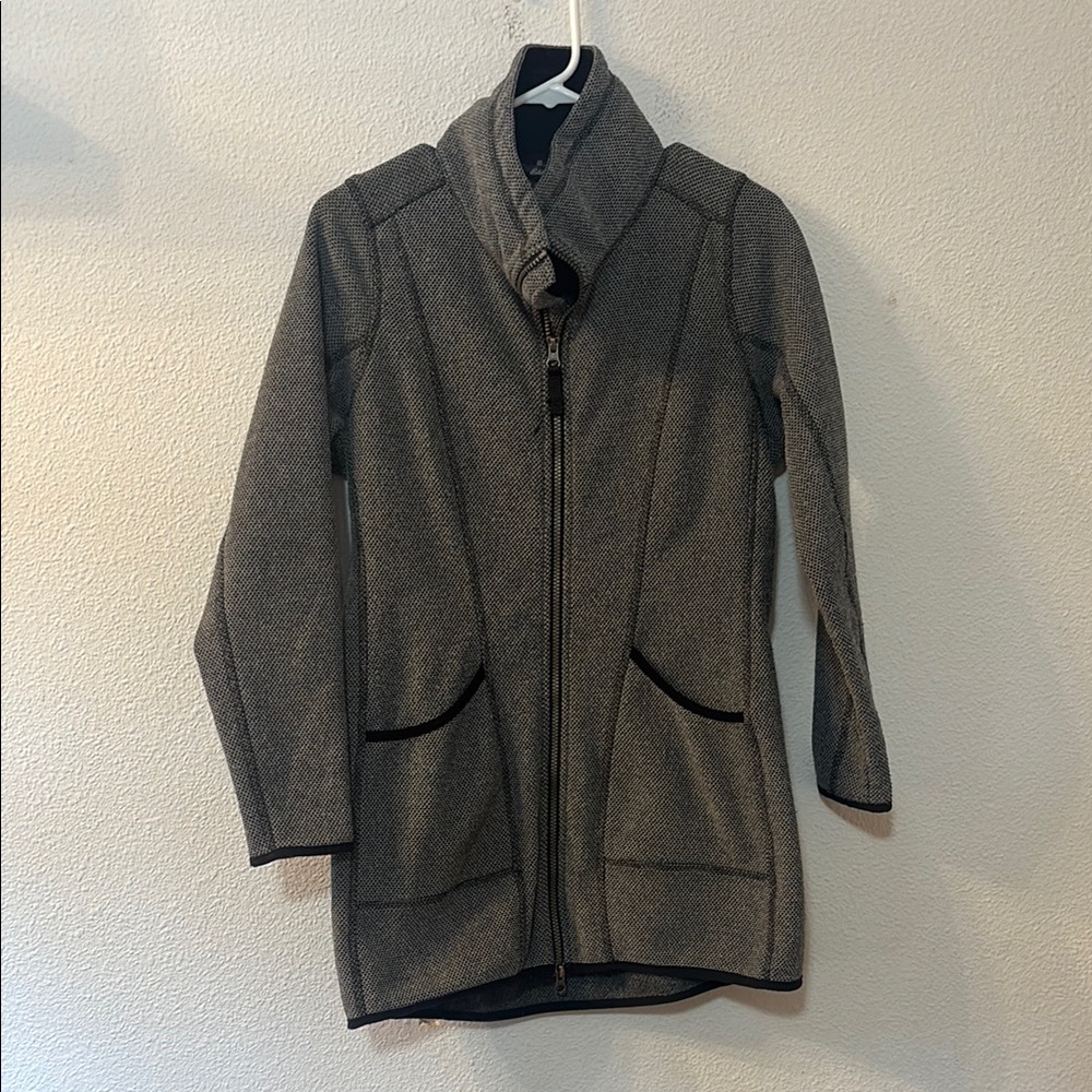 Eddie Bauer Gray Trench Coat with Structured Design